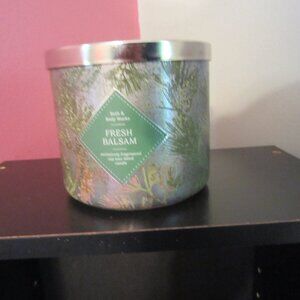 NWT/Bath & Body Works 3-Wick Candle ~ Fresh Balsam ~ BRAND NEW!